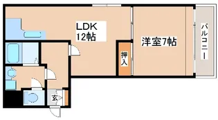 レジデンス南別府【4階】の間取り
