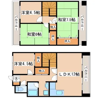 シャトー明石【503号室】の間取り