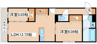 クレール林崎【2階】の間取り