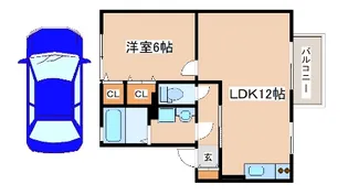 リビングタウン魚住 B棟【103号室】の間取り