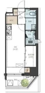 ネクストステージ神戸元町【6階】の間取り
