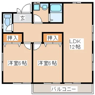 ECハイツ【3階】の間取り