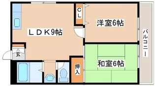明政ハイツ【2階】の間取り