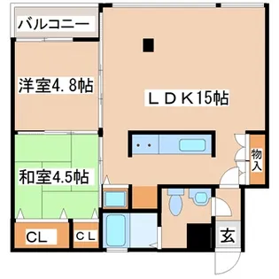 ソレイユ王塚台【1階】の間取り