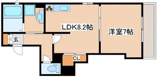 1LDKの間取り画像