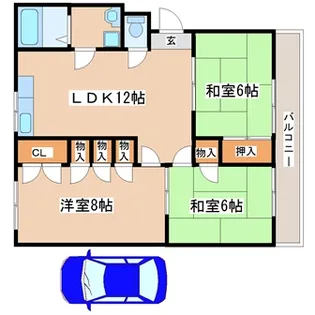 山手マンション【2階】の間取り