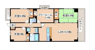 リベール須磨妙法寺【4階】の間取り
