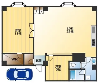 カサフェニックス北野【5階】の間取り