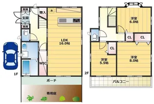 兵庫県神戸市灘区高羽町3丁目【一戸建】の間取り