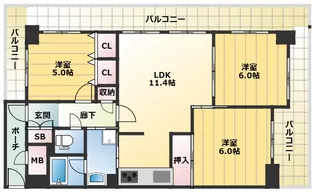 兵庫県神戸市長田区水笠通1丁目【マンション】の間取り