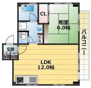 ティーズコート甲南山手【3階】の間取り