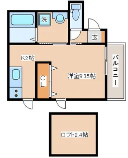 兵庫県神戸市長田区蓮宮通4丁目【アパート】の間取り