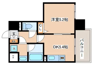 プリオーレ新開地【4階】の間取り
