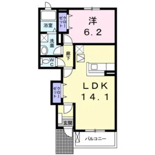 ラッフィナート・カーサ弐番館【1階】の間取り