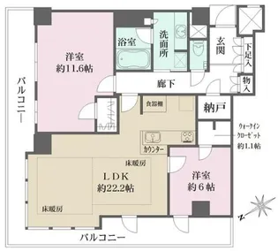 ザ・パークハウス神戸タワー【27階】の間取り