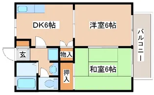 エトワール瓦坂【202号室】の間取り