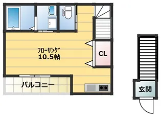 兵庫県神戸市兵庫区御崎本町2丁目【アパート】の間取り