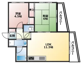 神戸中央壱番館ハウス【10階】の間取り