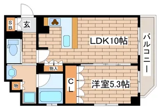 リーガル神戸三宮Ⅱ【4階】の間取り