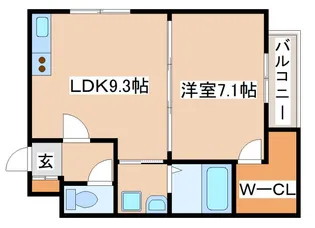 フジパレス須磨鷹取III番館【3階】の間取り