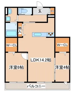 AQUILA須磨海浜公園【102号室】の間取り