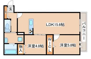 AQUILA須磨海浜公園【103号室】の間取り