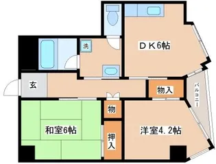 ルモン舞子【402号室】の間取り