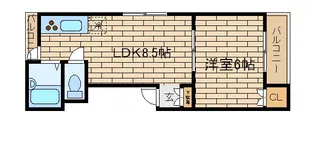 ココロ戎町【402号室】の間取り