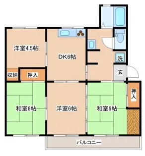 上高丸南住宅1号棟【2階】の間取り