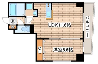 兵庫県神戸市中央区生田町1丁目【マンション】の間取り