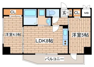 兵庫県神戸市中央区生田町1丁目【マンション】の間取り