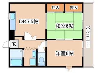 サンライフ松田【201号室】の間取り
