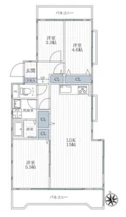 エスプリ五色塚【2階】の間取り