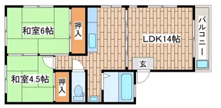 ランマンション【3階】の間取り