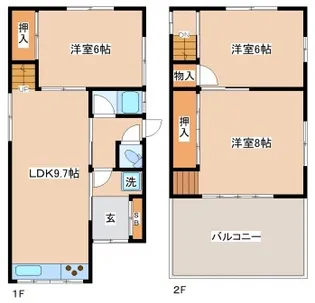 兵庫県神戸市垂水区山手6丁目【一戸建】の間取り