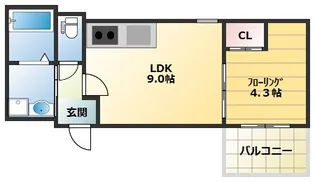 兵庫県神戸市長田区駒ケ林町4丁目【アパート】の間取り