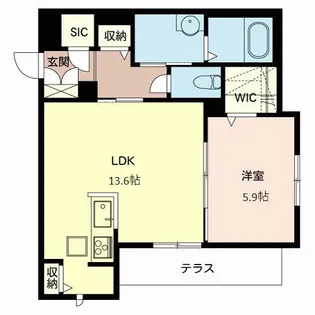 Grand Arbre ShaMaison【101号室】の間取り