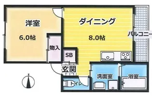 兵庫県神戸市兵庫区大開通2丁目【マンション】の間取り