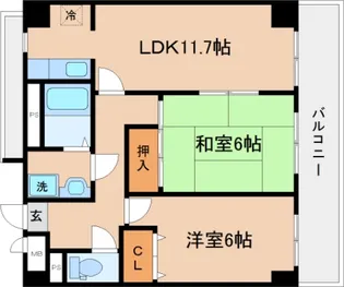 兵庫県神戸市兵庫区三川口町2丁目【マンション】の間取り