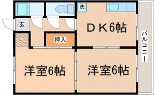 葺合マンション【2階】の間取り