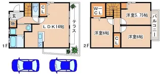 兵庫県明石市大久保町大久保町【テラスハウス】の間取り