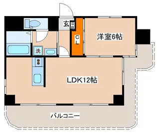 サンメゾン大開【7階】の間取り