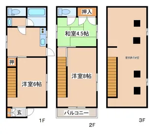 兵庫県神戸市長田区細田町3丁目【一戸建】の間取り