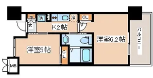 エステムプラザ神戸西Ⅴミラージュ【505号室】の間取り