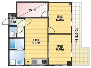 メトロハイツ花くま【4階】の間取り