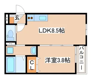F Canens SEAM【4階】の間取り
