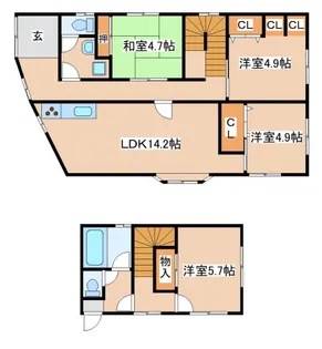 兵庫県神戸市長田区東丸山町【一戸建】の間取り