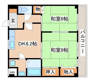 兵庫県神戸市兵庫区荒田町3丁目【マンション】の間取り