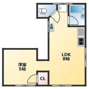 国香通アパート【2階】の間取り