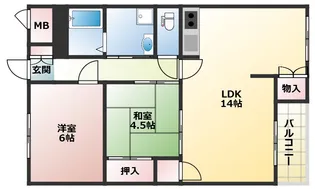 御影オークマンション【3階】の間取り